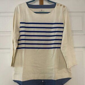 Talbots Nautical Striped Top with Denim Bottom - Sz Large